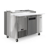 50 in. One Door Commercial Pizza Prep Refrigerator in Stainless-Steel (KM-RPPS-1DSS)